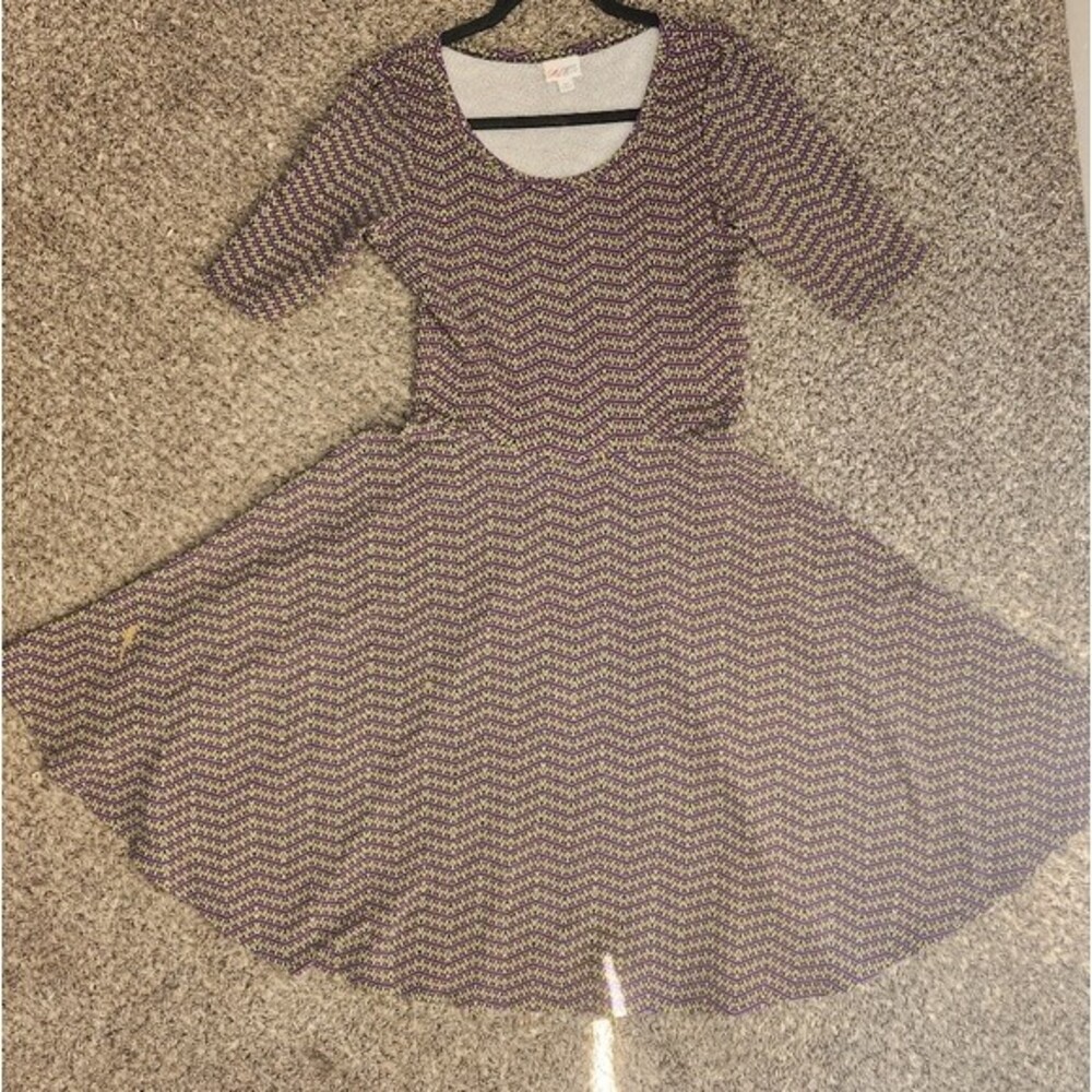 Patterned Stretch Casual Wear Dress (Flaw)